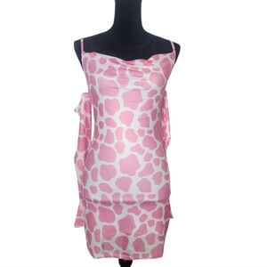 Dolls Kill Sugar Thrillz Pink Cattle Drive Diva Mini Dress